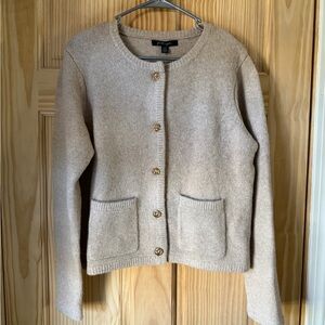 Faith & Zoe Beige Cardigan Sweater